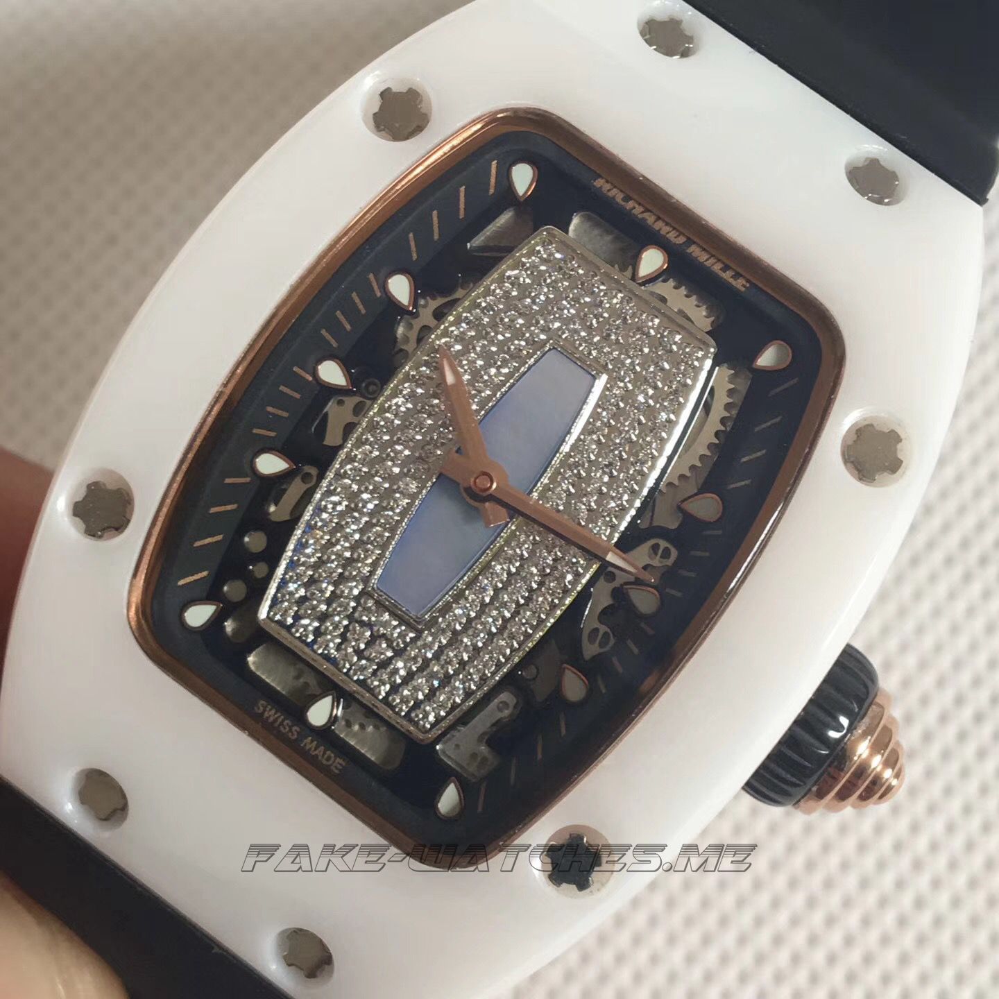 Richard Mille RM07 Ladies PVD Ceramic Black & Diamonds Dial